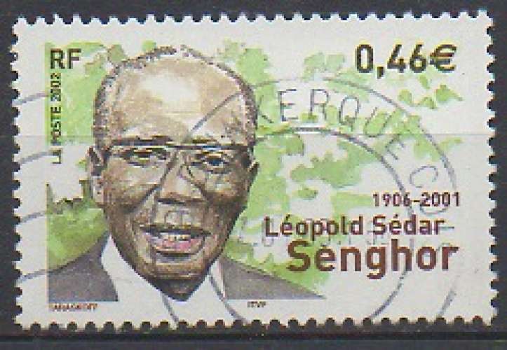 france 3537 cachet rond - léopold senghor - yt 3537