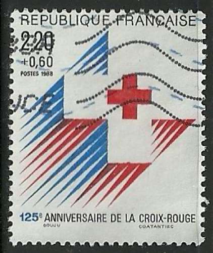 France 1988 - Y&T 2555a oblitéré - Croix rouge.