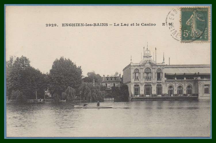 CPA Enghien les Bains Casino lac  voy 1919 TB 