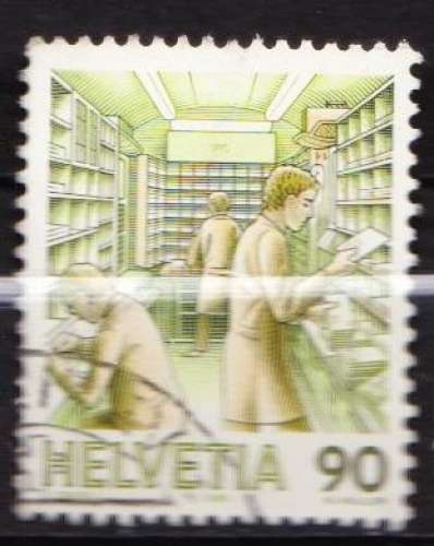 Suisse 1986 YT 1255 Obl La poste Wagon poste
