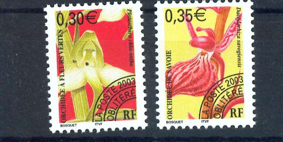 France préoblitéré 246 247 1/4 de cote flore orchidées neufs ** Tb mnh sin charnela cote 6