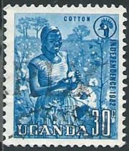 Ouganda - Y&T 0052 (o) - Culture du coton -