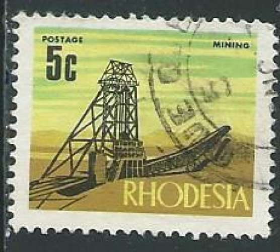 Rhodésie du Sud - Y&T 0186 (o) - Industrie - Mines -