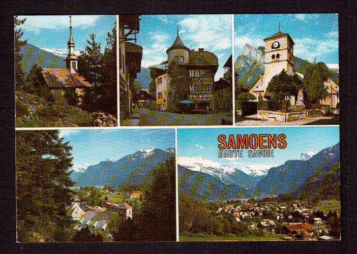France Cpm  Samoêns ( Hte Savoie ) alt 710 m multivues - églises