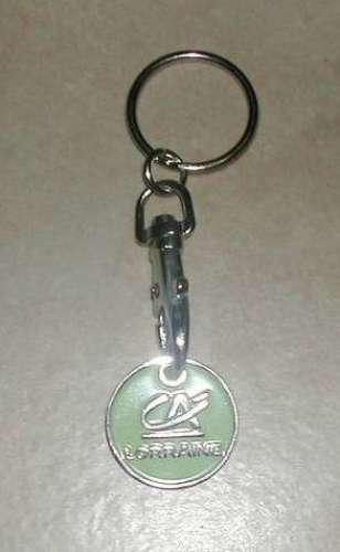 Porte Clefs Publicitaire Advertising Key Chains Jeton Caddie Crédit Agricole Lorraine FRANCE