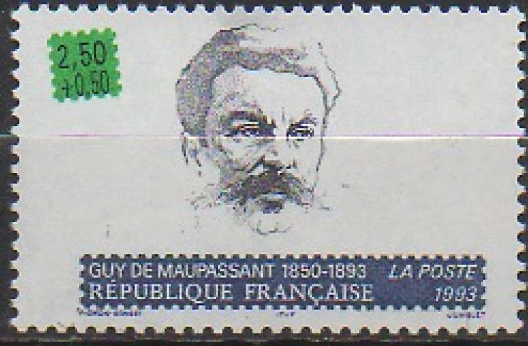 France Y & T : 2799 - écrivain : guy de maupassant