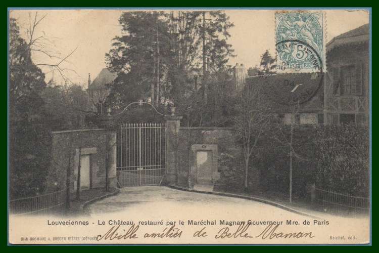 CPA  Louveciennes  château restauré par Maréchal Magnan voy 1904 BE