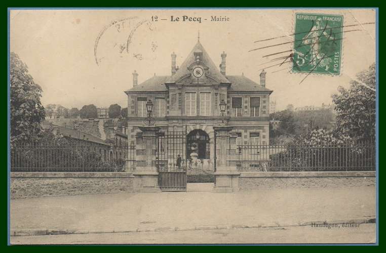 CPA Le Pecq Mairie voy (pli en HD état voir)