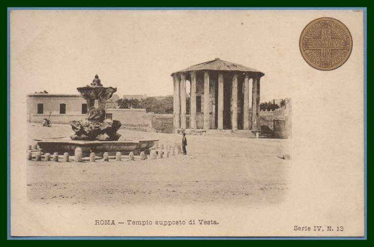 CPA ROMA Tempio supposto di Vesta , scan verso 1900 TB