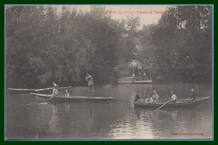  CPA Gloton plaisirs de vacances voy Conv. L. Paris A Mantes 1918 animée TB scan verso