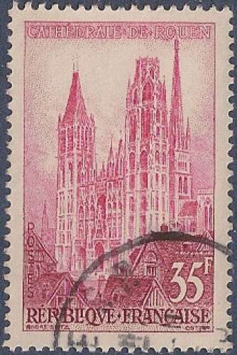 FRANCE 1957 : yt 1129 Oblitéré/Used # Cathédrale de Rouen