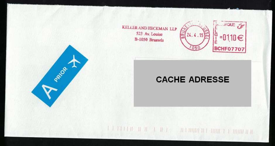 Belgique EMA Empreinte Postmark Keller and Heckman LLP Bruxelles