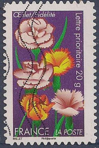 FRANCE 2012 : yt 667 Oblitéré/Used # Fleurs - Oeillet - Fidélité  