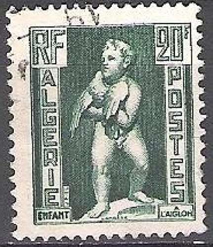  Algerie 1952 Michel 303 O Cote (2005) 0.30 Euro Enfant avec oiseau Cachet rond