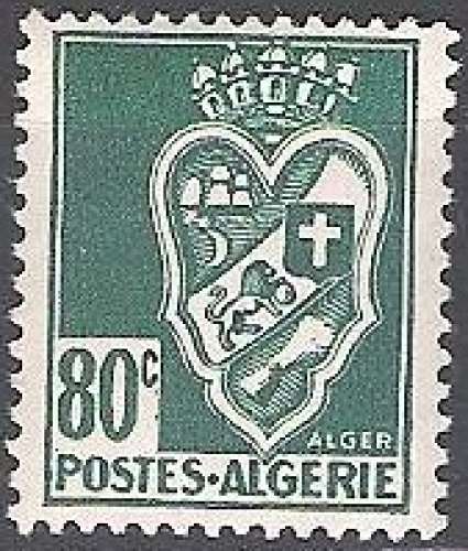  Algérie 1942 Michel 185IIC Neuf ** Cote (2005) 1.40 Euro Armoirie Alger