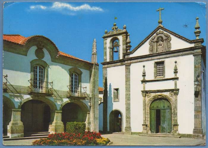 CPSM Portugal Caminha mairie église voy 1981 scan verso