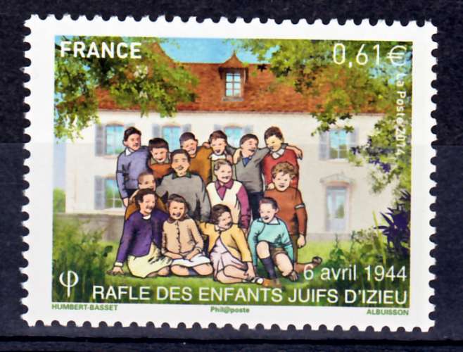 France 4852 2014 rafle enfants d'izieu neuf TB ** MNH sin charnela prix de la poste 0.61