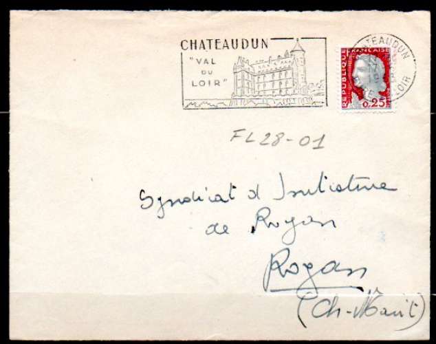 Dept 28 (Eure et Loir) CHATEAUDUN 1963 > FG illustrée / Château