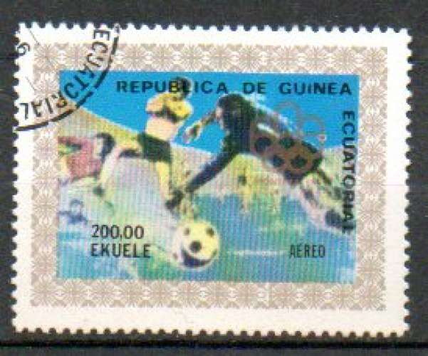 Guinée Equa Yvert PA N°60 Oblitéré 1976 Football