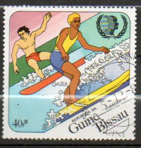Guinée Bissau Yvert N°388 Oblitéré 1985 Surf
