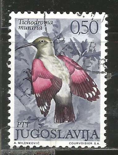 Yougoslavie 1972  - YT n° 1345 - Oiseau - Tichodrome