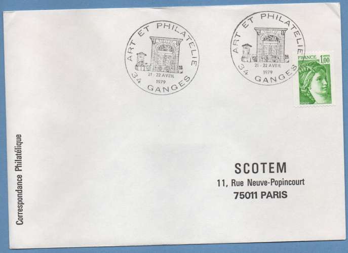 France BT Ganges Art & Philatélie 1979 /N° 1981A roulette Sabine
