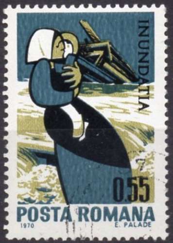 9580N - Y&T n° 2567 - oblitéré - Inondations - 1971 - Roumanie