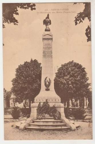 cpsm 10 Sainte-Savine monument aux morts timbré Y&T 1005 comme imprimé 