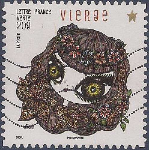 FRANCE 2014 : yt  946 Oblitéré/Used # Signes du zodiaque - Vierge