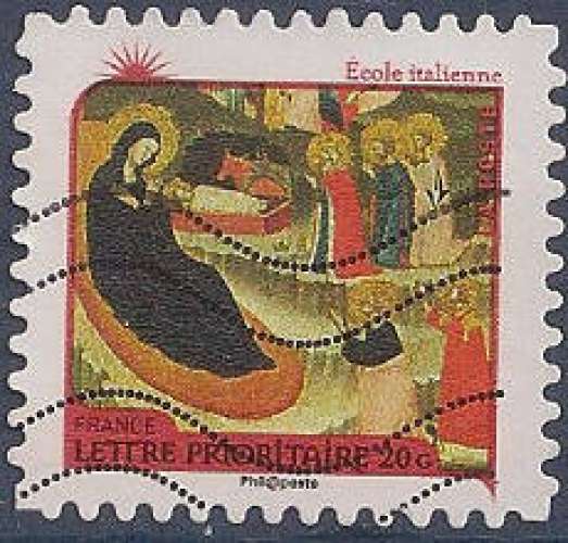 FRANCE 2011 : yt 624 Oblitéré/Used # Nativité - Ecole italienne