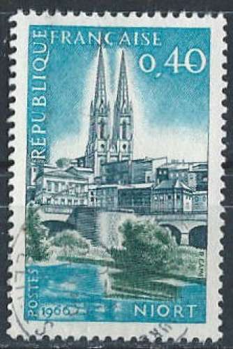 France - 1966 - Y & T n° 1485 - Niort - Eglise Saint-André - Oblitéré (2)