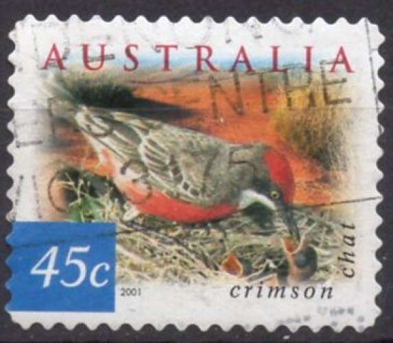 9828 - Y&T n° 1972 - adhésif oblitéré - Tariette tricolore - 2001 - Australie