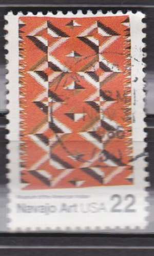 Etats Unis 1986 YT 1675 Obl Artisanat indien Navajo Tissu