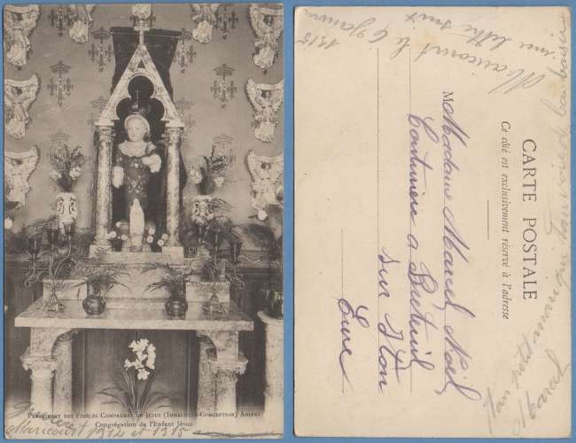 CPA Amiens L'Immaculée Conception écrite 1915 (dos 1900)