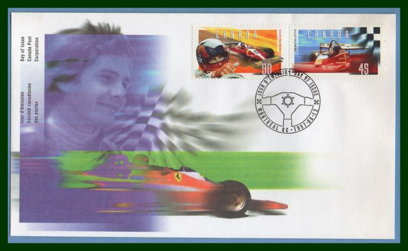 FDC Canada  Gilles Villeneuve 1997 Formule 1
