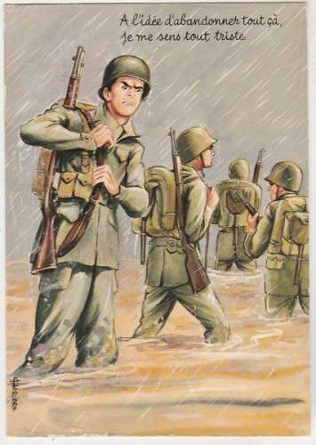 Cpm Carrière Armée : A l'idée d'abandonner ........