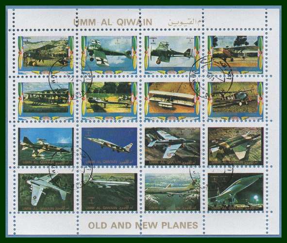 Um Al Qiwain bloc old and new planes avions