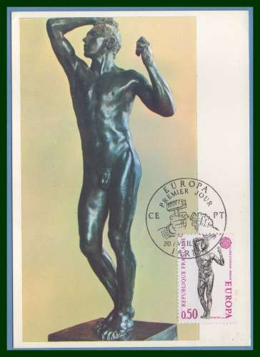 France Maxicard sculpture Rodin  Europa 1974