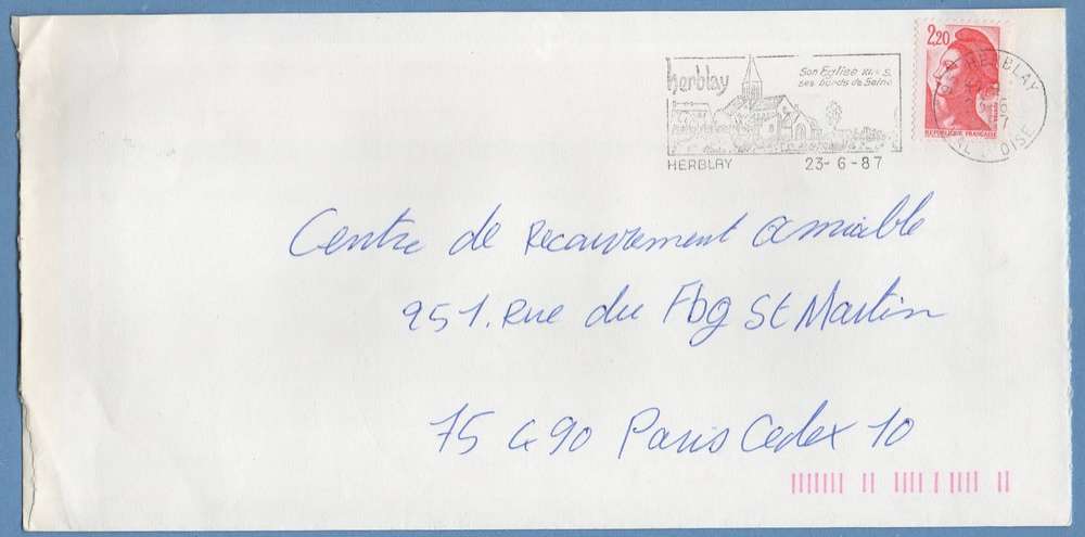 France Flamme Herblay église 1987 