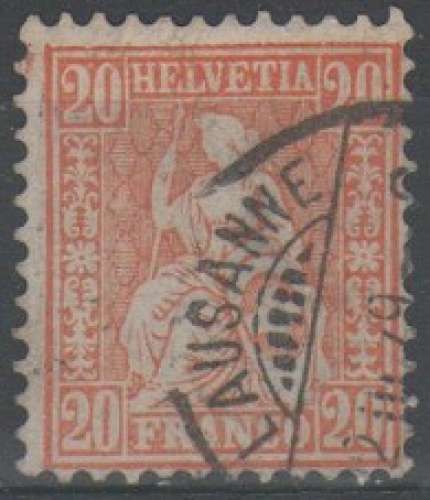 Suisse 1862 - Helvetia 20 c. - 2 scan