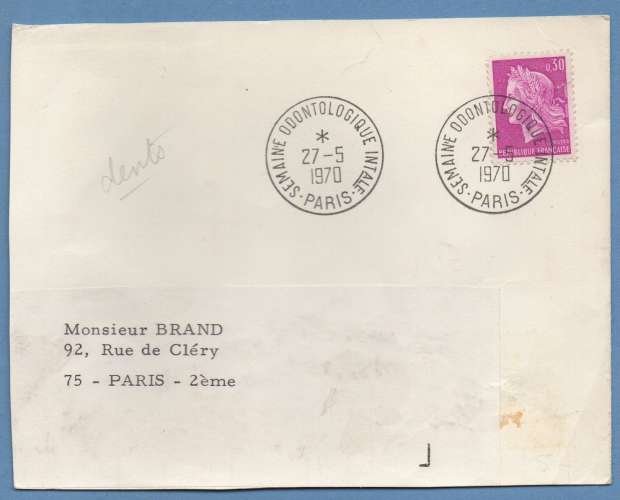 France BT semaine odontologique  Paris 1970 (TP def)