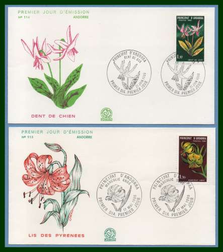 Andorre FDC 1980 N° 286 /7 série fleurs