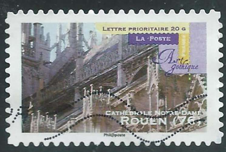 France - Auto-adhésifs - Y&T 0561 (o) - Cathédrale Notre Dame à Rouen -