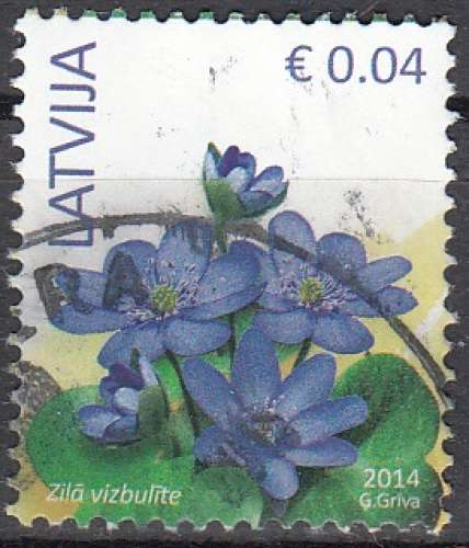 Latvija 2014 Fleur 0.04 Euro O Cachet rond