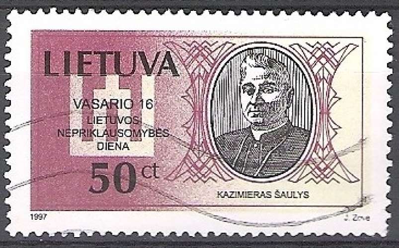 Lietuva 1997 Michel 633 O Cote (2013) 0.75 Euro Kazimieras Saulys