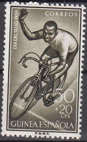  Guinea Espagnol 1959 Michel 362 Neuf ** Cote (2002) 0.30 Euro Courreur avec vélo