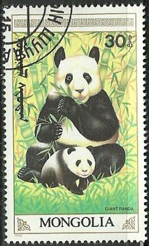 Mongolie - Mongolia 1990 - Pandas - Y&T 1767 oblitéré