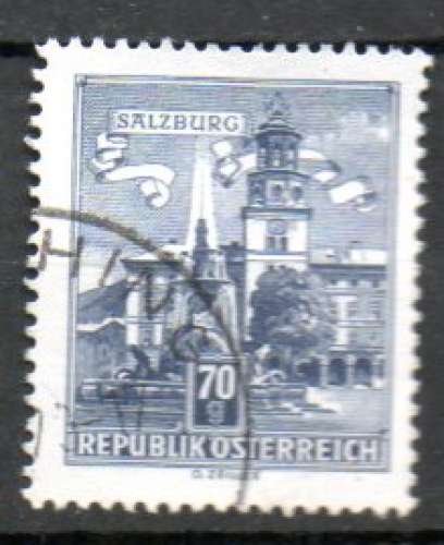 Autriche Yvert N°953B oblitéré 1962 Fontaine résidence SALSBOURG