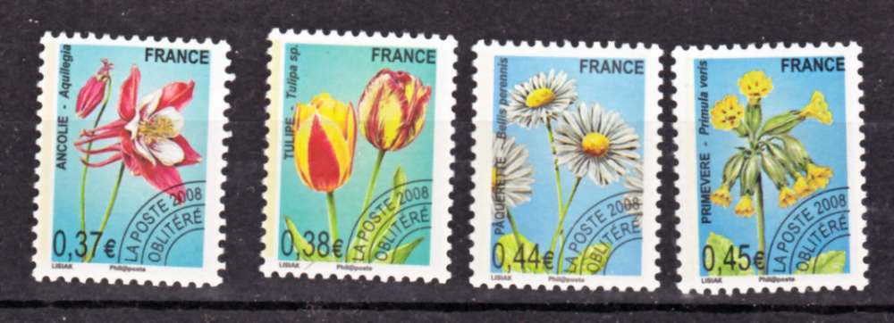 France préoblitéré 253 256 1/4 de cote flore  neufs ** Tb mnh sin charnela cote 12