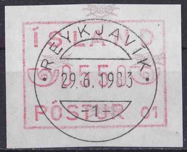 ISLANDE 1983 OBLITERE distributeurs N° 1